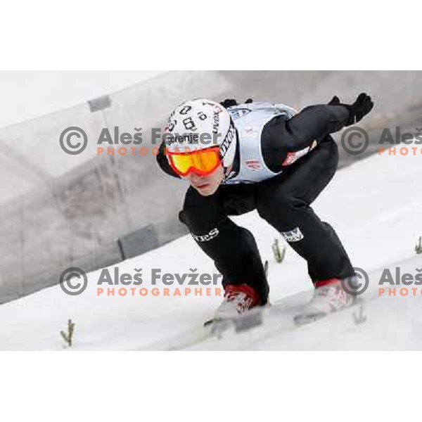 Jurij Tepes of Slovenia during final competition of FIS World Cup Ski Jumping season 2011-2012 in Planica, Slovenia on March 18, 2012 