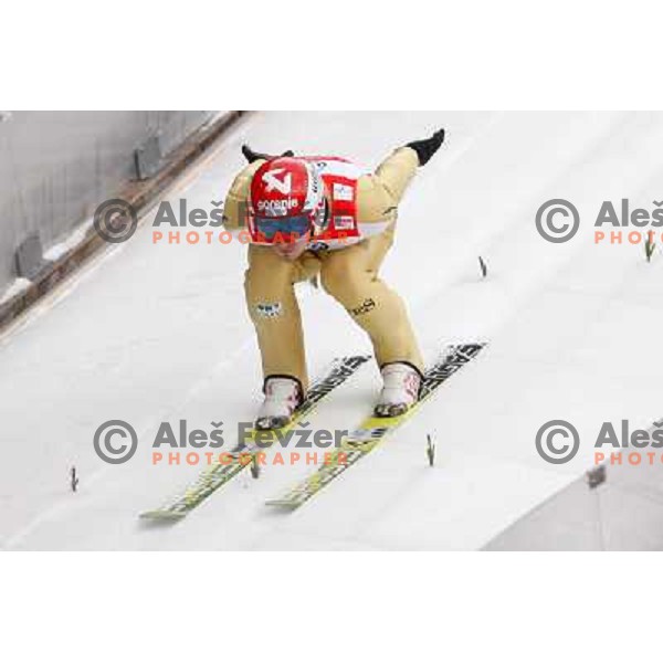 Robert Kranjec of Slovenia during final competition of FIS World Cup Ski Jumping season 2011-2012 in Planica, Slovenia on March 18, 2012 