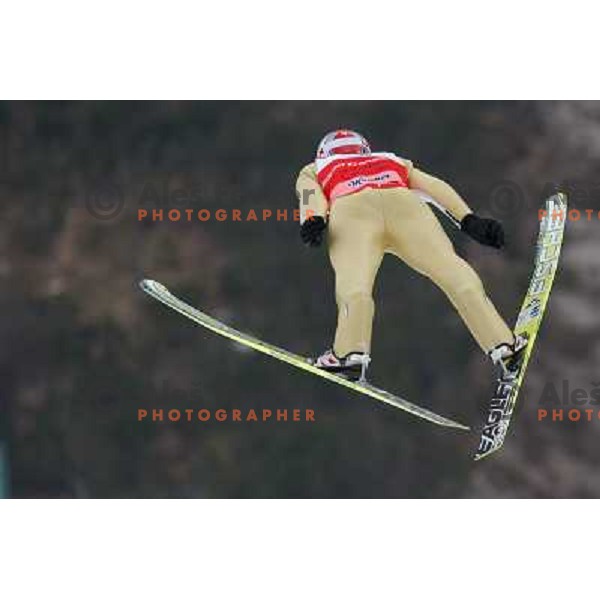 Robert Kranjec of Slovenia during final competition of FIS World Cup Ski Jumping season 2011-2012 in Planica, Slovenia on March 18, 2012 