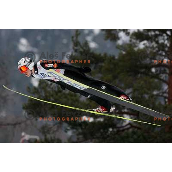 Jurij Tepes of Slovenia during final competition of FIS World Cup Ski Jumping season 2011-2012 in Planica, Slovenia on March 18, 2012 