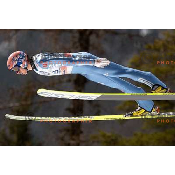 Michael Neumayer of Germany during final competition of FIS World Cup Ski Jumping season 2011-2012 in Planica, Slovenia on March 18, 2012 