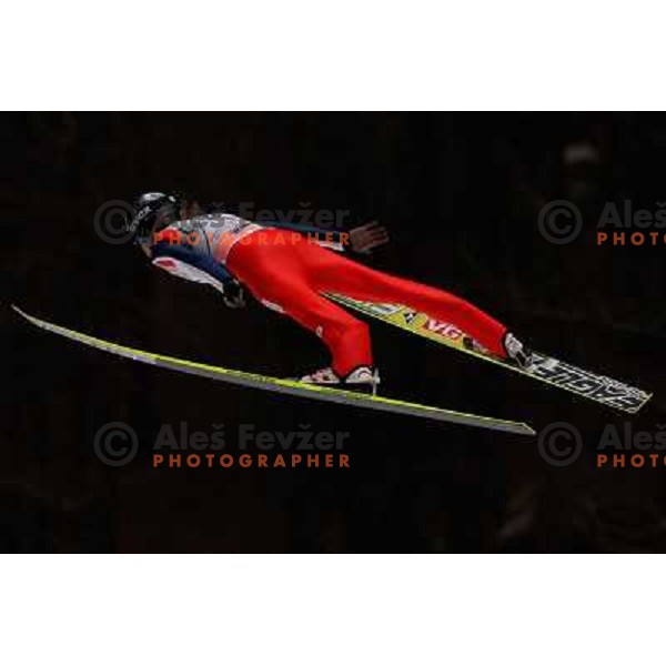 Bjoren Einer Romoeren of Norway during final competition of FIS World Cup Ski Jumping season 2011-2012 in Planica, Slovenia on March 18, 2012 