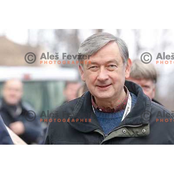 Dr. Danilo Turk during final competition of FIS World Cup Ski Jumping season 2011-2012 in Planica, Slovenia on March 18, 2012 