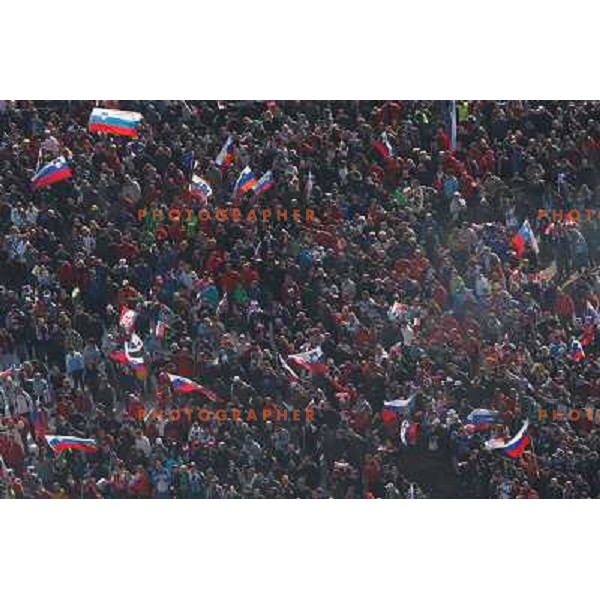 Spectators competition FIS Ski Jumping World Cup Planica 2012, on March 17, 2012, Planica, Slovenia. 
