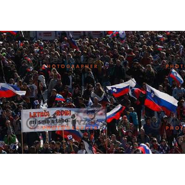Spectaters during team competition FIS Ski Jumping World Cup Planica 2012, on March 17, 2012, Planica, Slovenia. 