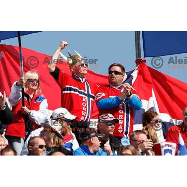 Fans during team competition FIS Ski Jumping World Cup Planica 2012, on March 17, 2012, Planica, Slovenia. 