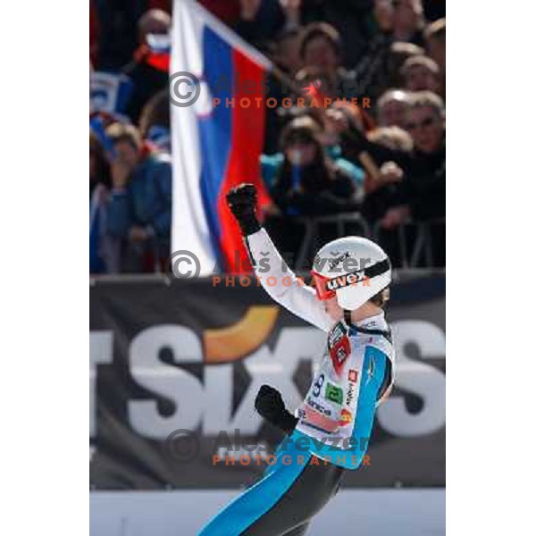 Jaka Hvala of Slovenia during team competition FIS Ski Jumping World Cup Planica 2012, on March 17, 2012, Planica, Slovenia. 