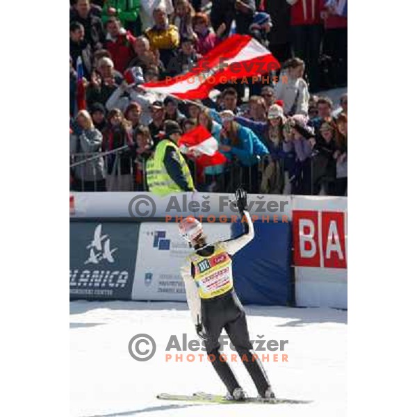 Martin Koch of Austria during team competition FIS Ski Jumping World Cup Planica 2012, on March 17, 2012, Planica, Slovenia. 