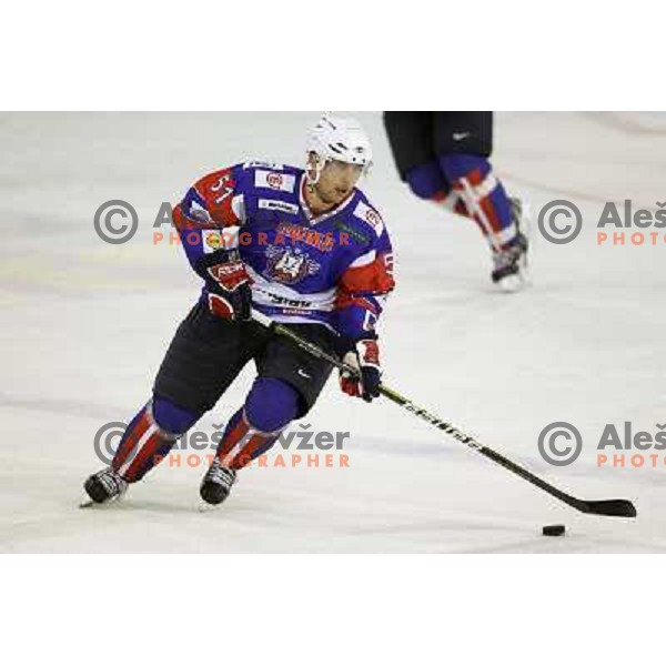 Mitja Robar of Slovenia in action during friendly ice-hockey match Slovenia-Croatia in Hala Tivoli, Ljubljana, Slovenia on April 7, 2012 