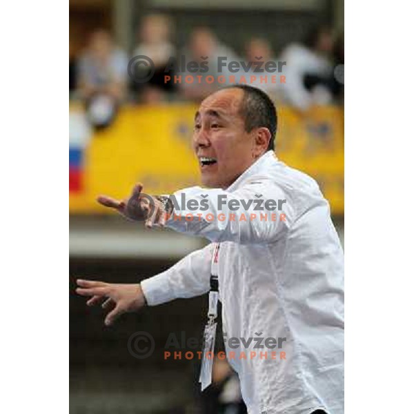 Talant Dujshebaev, head coach of Atletico Madrid during handball match RK Cimos Koper (Slovenia) and BM Atletico Madrid (Spain) in VELUX EHF Champions league 2011-2012, played in Bonifika Hall, Koper, Slovenia on April 22, 2012 