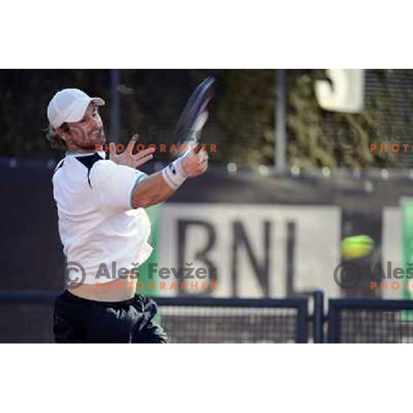 Blaz Kavcic of Slovenia in action during first round of ATP tennis tournament in Rome, Italy on May 14, 2012 