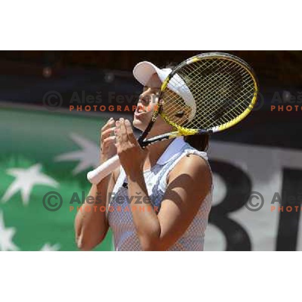 Andreja Klepac (SLO) in action during Internazionali BNL Open D\'Italia, WTA tour in Rome, Italy on May 15, 2012 