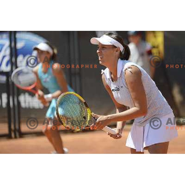Andreja Klepac (SLO) in action during Internazionali BNL Open D\'Italia, WTA tour in Rome, Italy on May 15, 2012 
