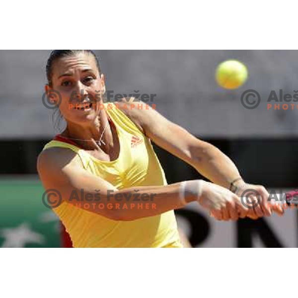 Flavia Pannetta (ITA) in action during Internazionali BNL Open D\'Italia, WTA tour in Rome, Italy on May 15, 2012 