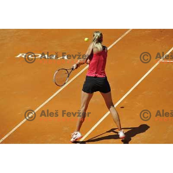 Maria Sharapova (RUS) in action during Internazionali BNL Open D\'Italia, WTA tour in Rome, Italy on May 15, 2012 