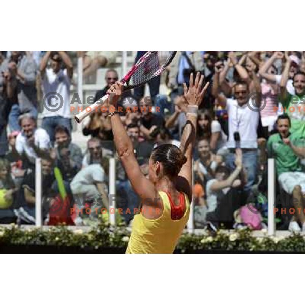 Flavia Pennetta of Italy in action during Internazionali BNL Open D\'Italia, WTA tour in Rome, Italy on May 17, 2012 