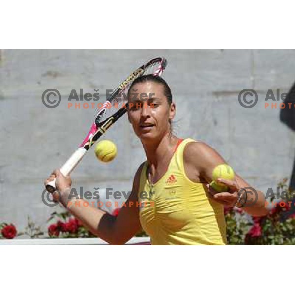 Flavia Pennetta of Italy in action during Internazionali BNL Open D\'Italia, WTA tour in Rome, Italy on May 17, 2012 