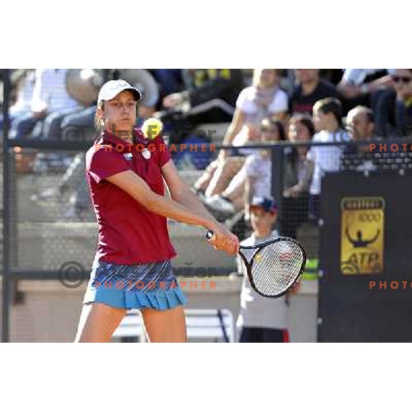 Katarina Srebotnik of Slovenia in action during Internazionali BNL Open D\'Italia, WTA tour in Rome, Italy on May 17, 2012 