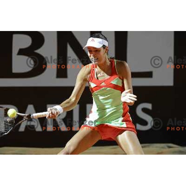 Ana Ivanovic of Serbia in action during Internazionali BNL Open D\'Italia, WTA tour in Rome, Italy on May 17, 2012 