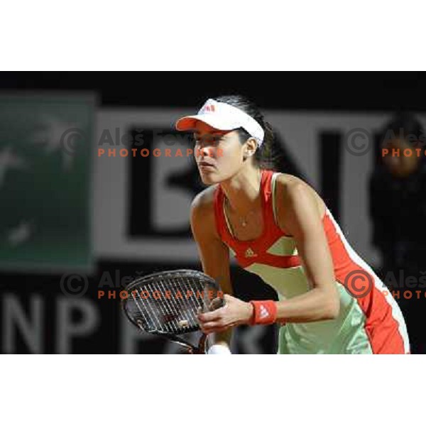Ana Ivanovic of Serbia in action during Internazionali BNL Open D\'Italia, WTA tour in Rome, Italy on May 17, 2012 