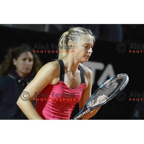 Maria Sharapova (RUS) in action during Internazionali BNL Open D\'Italia, WTA tour in Rome, Italy on May 17, 2012 