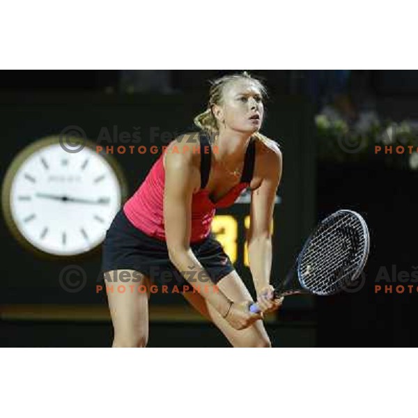 Maria Sharapova (RUS) in action during Internazionali BNL Open D\'Italia, WTA tour in Rome, Italy on May 17, 2012 