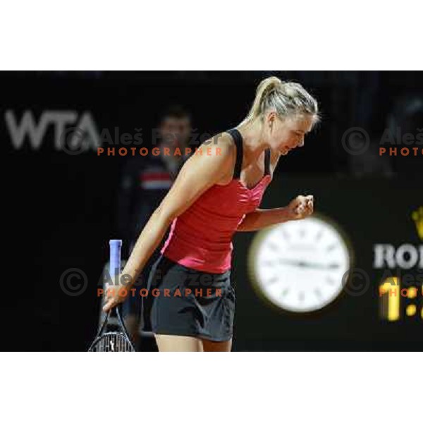 Maria Sharapova (RUS) in action during Internazionali BNL Open D\'Italia, WTA tour in Rome, Italy on May 17, 2012 