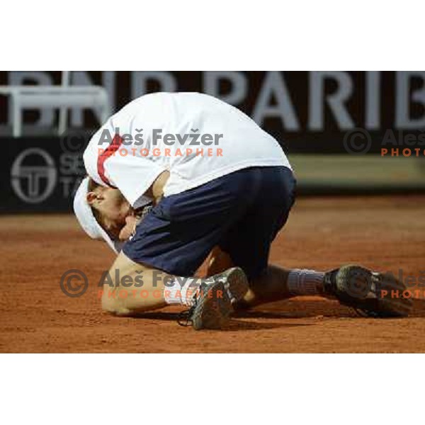 Andreas Seppi of Italy in action during Internazionali BNL d\'Italia, ATP tournament in Rome, Italy on May 17,2012 