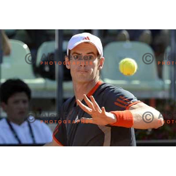 Andy Murray of England in action during Internazionali BNL d\'Italia, ATP tournament in Rome, Italy on May 17,2012 