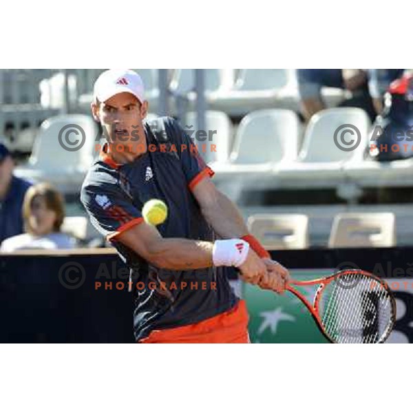 Andy Murray of England in action during Internazionali BNL d\'Italia, ATP tournament in Rome, Italy on May 17,2012 