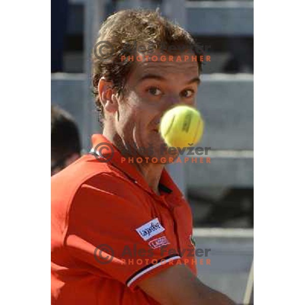 Richard Gasquet of France in action during Internazionali BNL d\'Italia, ATP tournament in Rome, Italy on May 17,2012 