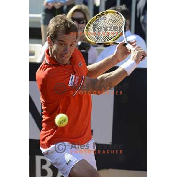 Richard Gasquet of France in action during Internazionali BNL d\'Italia, ATP tournament in Rome, Italy on May 17,2012 