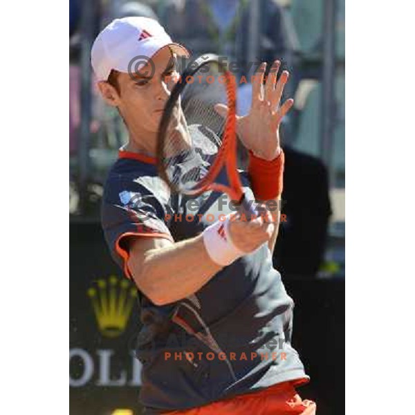Andy Murray of England in action during Internazionali BNL d\'Italia, ATP tournament in Rome, Italy on May 17,2012 
