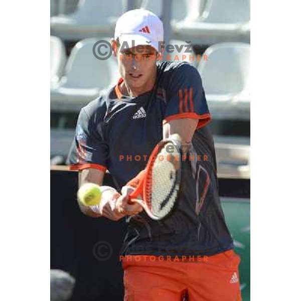 Andy Murray of England in action during Internazionali BNL d\'Italia, ATP tournament in Rome, Italy on May 17,2012 