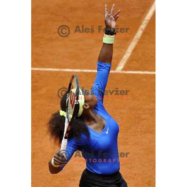 Serena Williams of USA in action during Internazionali BNL Open D\'Italia, WTA tour in Rome, Italy on May 17, 2012 