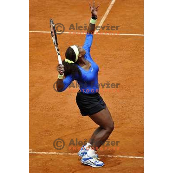 Serena Williams of USA in action during Internazionali BNL Open D\'Italia, WTA tour in Rome, Italy on May 17, 2012 