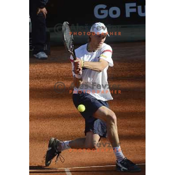 Andreas Seppi of Italy in action during Internazionali BNL d\'Italia, ATP tournament in Rome, Italy on May 17,2012 