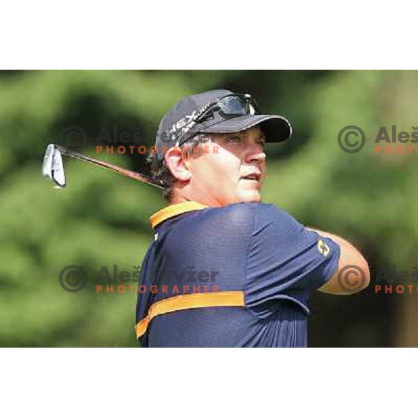 Bernard Munic of Slovenia in action during first round of Lumar Slovenian Open 2012, Alps tour tournament, played at golf course Ptuj, Slovenia on May 24,2012 