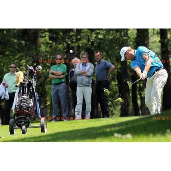 Matjaz Gojcic of Slovenia in action during first round of Lumar Slovenian Open 2012, Alps tour tournament, played at golf course Ptuj, Slovenia on May 24,2012 
