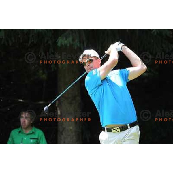 Matjaz Gojcic of Slovenia in action during first round of Lumar Slovenian Open 2012, Alps tour tournament, played at golf course Ptuj, Slovenia on May 24,2012 