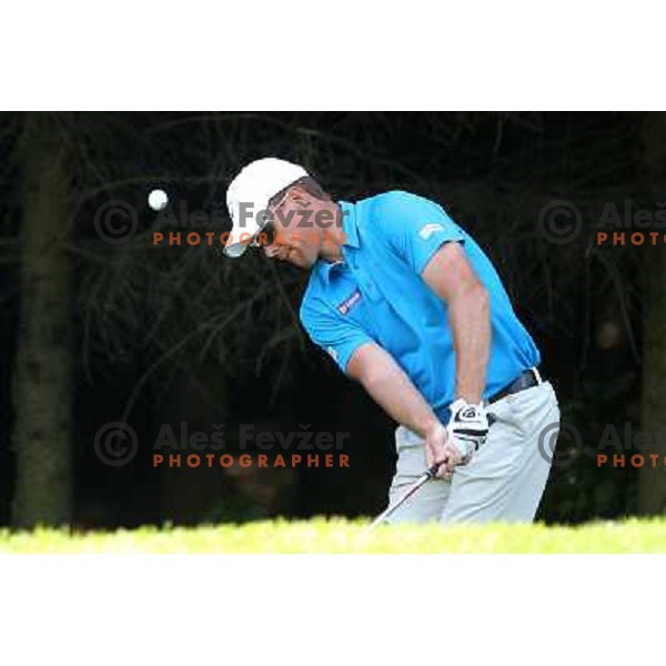 Matjaz Gojcic of Slovenia in action during first round of Lumar Slovenian Open 2012, Alps tour tournament, played at golf course Ptuj, Slovenia on May 24,2012 