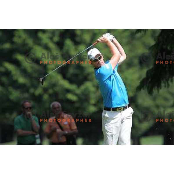 Matjaz Gojcic of Slovenia in action during first round of Lumar Slovenian Open 2012, Alps tour tournament, played at golf course Ptuj, Slovenia on May 24,2012 