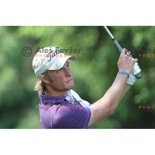 Julien Gressier of France in action during first round of Lumar Slovenian Open 2012, Alps tour tournament, played at golf course Ptuj, Slovenia on May 24,2012 