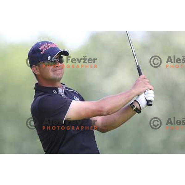 Damjan Murgelj of Slovenia in action during first round of Lumar Slovenian Open 2012, Alps tour tournament, played at golf course Ptuj, Slovenia on May 24,2012 