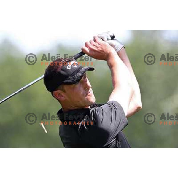 Andrej Kraljic of Slovenia in action during first round of Lumar Slovenian Open 2012, Alps tour tournament, played at golf course Ptuj, Slovenia on May 24,2012 