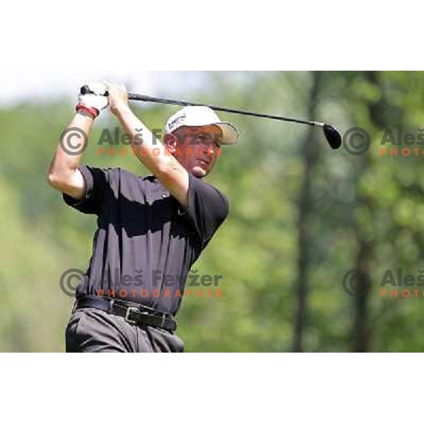 Adam Osmancevic of Slovenia in action during first round of Lumar Slovenian Open 2012, Alps tour tournament, played at golf course Ptuj, Slovenia on May 24,2012 