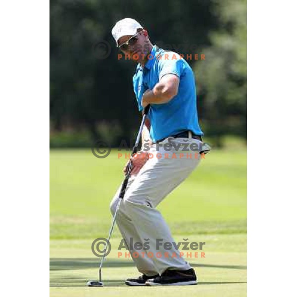 Matjaz Gojcic of Slovenia in action during first round of Lumar Slovenian Open 2012, Alps tour tournament, played at golf course Ptuj, Slovenia on May 24,2012 