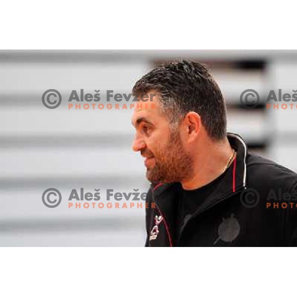 Boris Denic, head coach of Slovenia during practice session of Slovenia Handball team in Sports Hall Zrece, Slovenia on June 3, 2012 