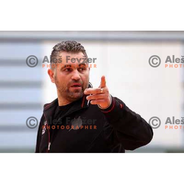 Boris Denic, head coach of Slovenia during practice session of Slovenia Handball team in Sports Hall Zrece, Slovenia on June 3, 2012 