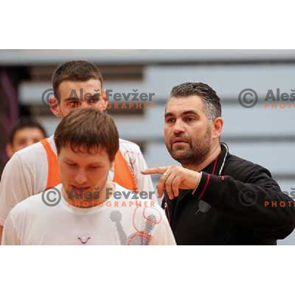 Boris Denic, head coach of Slovenia during practice session of Slovenia Handball team in Sports Hall Zrece, Slovenia on June 3, 2012 